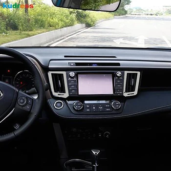 

For Toyota RAV4 RAV 4 2016 2017 Car Center Air Conditioning Vent Outlet Decoration Cover Car Sticker Interior Accessories