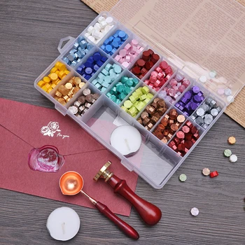 

Tablet Wax Seal Stamp Tablet Pill Beads 19 Grid Octagonal Sealing Wax Bead DIY Envelope Invitation Seal Stamp Wax