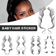 

5 Styles Fashion Baby Hair Tattoo Stickers Creating The Seriously Real Baby Hairs For You Hairline Sticker Sweatproof Hair DIY S