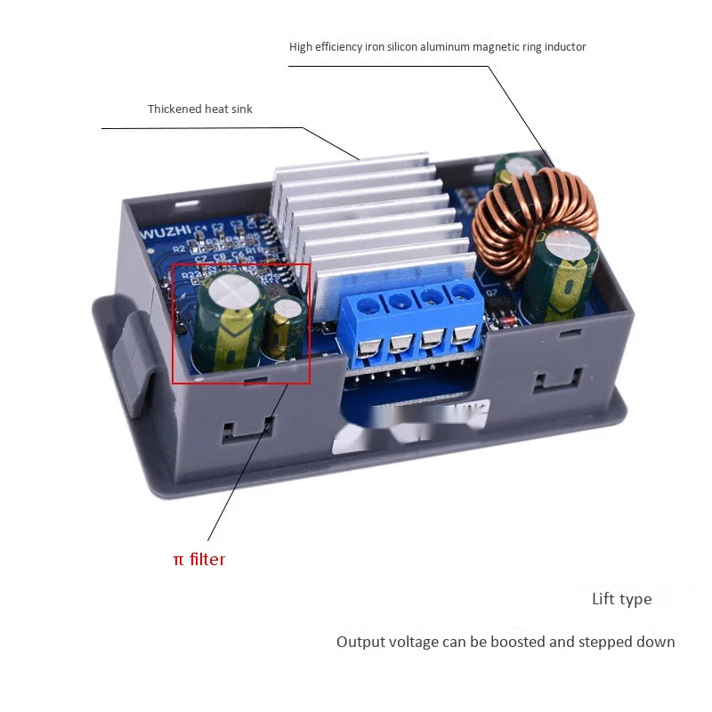 ZK 4KX CNC DC Buck Boost конвертер CC CV 0 5 30 в 4A модуль питания Регулируемый источник для