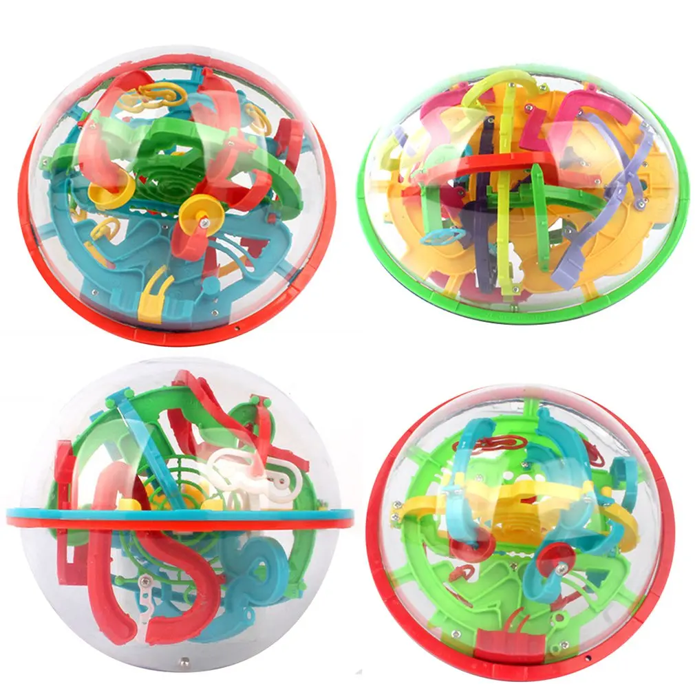 3D Puzzle Magic Maze 100 level Intellect Ball Labyrinth Sphere Kid Toys Puzzle Game IQ Balance Educational toys for Kids
