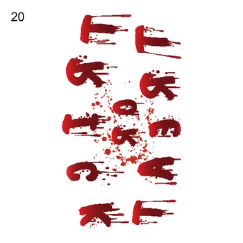 

Halloween Scar Temporary Tattoo Sticker Zombie Party Supplies Cosplay Props Wound Scar Bloodstain Pattern Makeup Sticker HFing