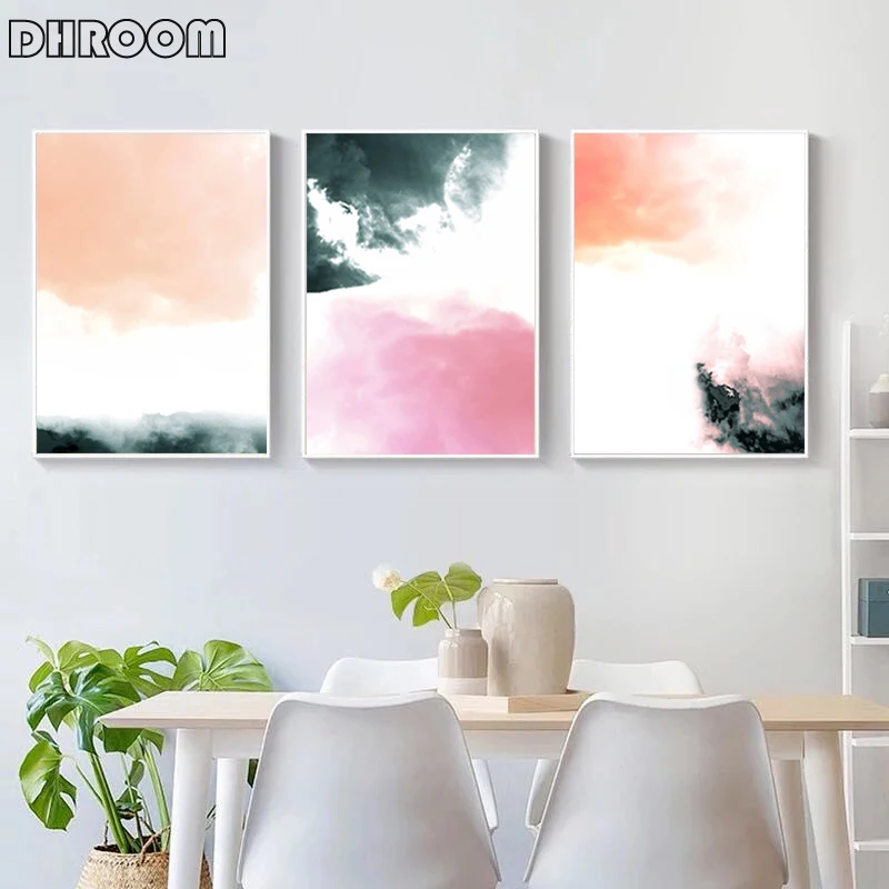 

Scandinavian Abstract Wall Art Prints Pink Canvas Painting Pastel Art Poster Modern Home Decor Living Room Decoration Pictures