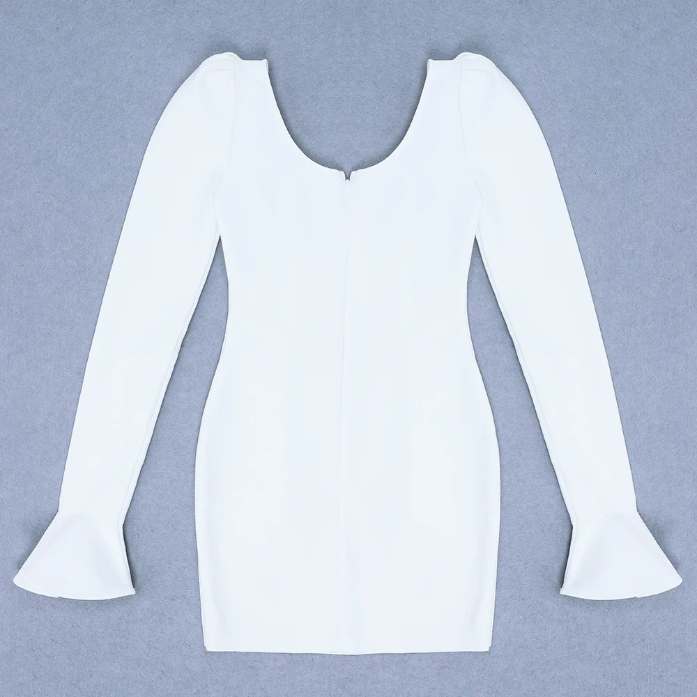 BacklakeGirls трикотажные мини сексуальные коктейльные платья с v-образным вырезом и длинными рукавами черные белые коктейльные вечерние женские платья Новинка