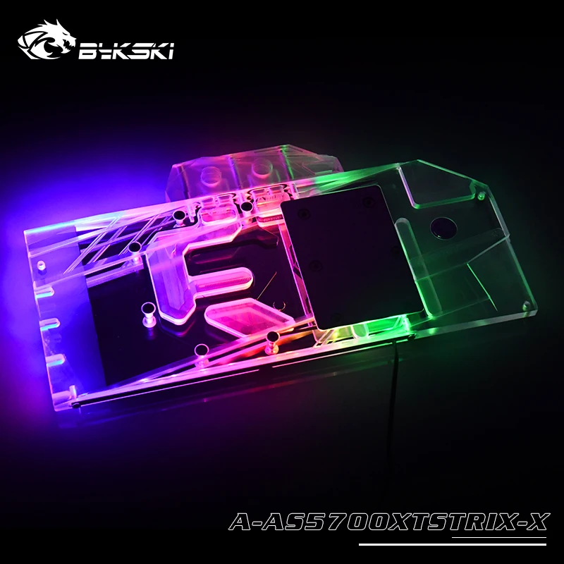 Bykski GPU кулер для ASUS ROG STRIX RX5700XT O8G игровой GPU водоблок AURA MB A-AS5700XTSTRIX-X