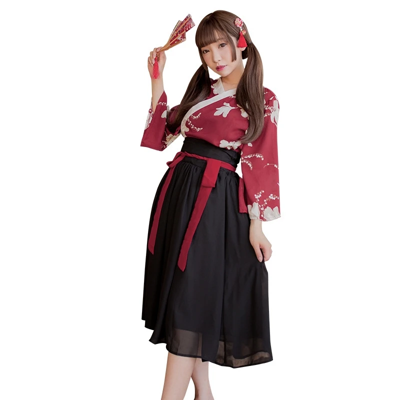 Традиционное японское кимоно костюм гейши женское сексуальное платье японское кимоно для женщин хаори юката Косплей японское платье FF2388