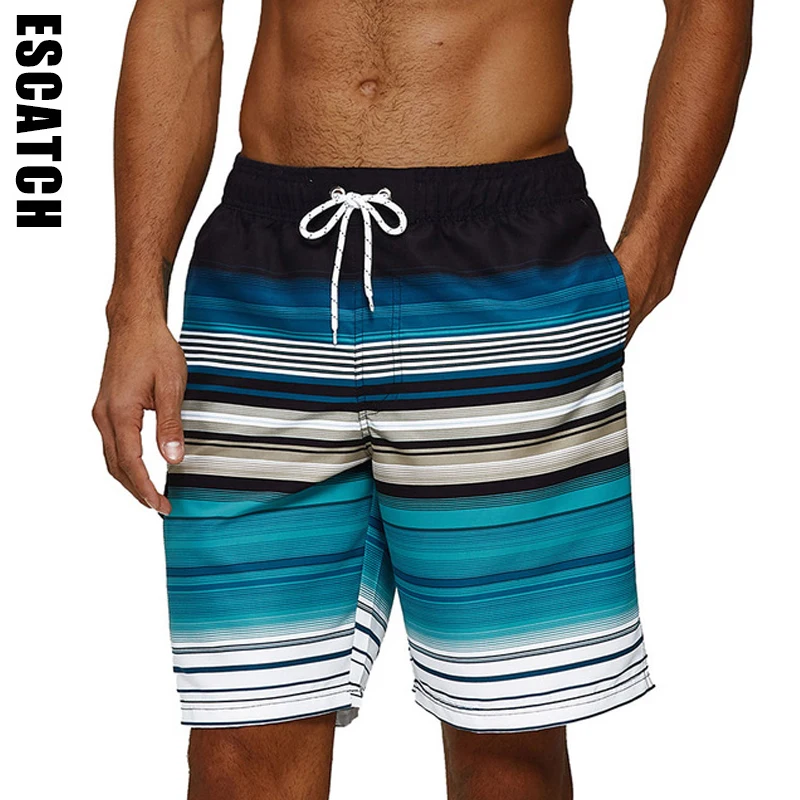 

2020 New Men's Board Shorts Quick Dry Swimwear Beach Holiday Party Bermuda Swim Big Pants Bathing Suits with Pockets