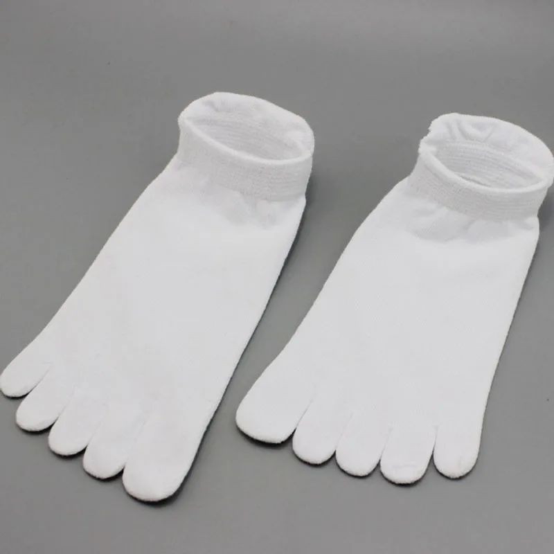 5 Pairs Athletic Sport Toe Socks Cotton Breathable Sweat-Absorbing Deodorant Fitness Running Hiking Travel Boat Sock Five Finger