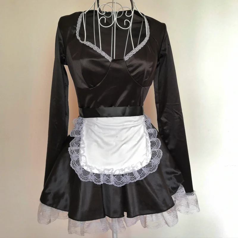 Lolita Sexy Women Satin French Maid 