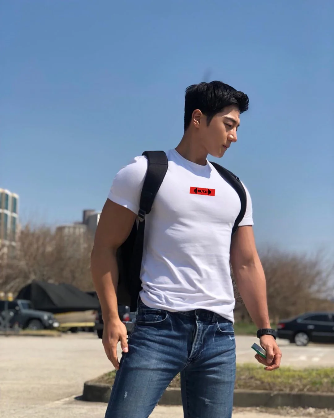 Muscle Dr. корейский стиль Европа и Америка братья популярный бренд Беговая тренировочная Спортивная Футболка Мужская Чистый хлопок Фитнес Sh