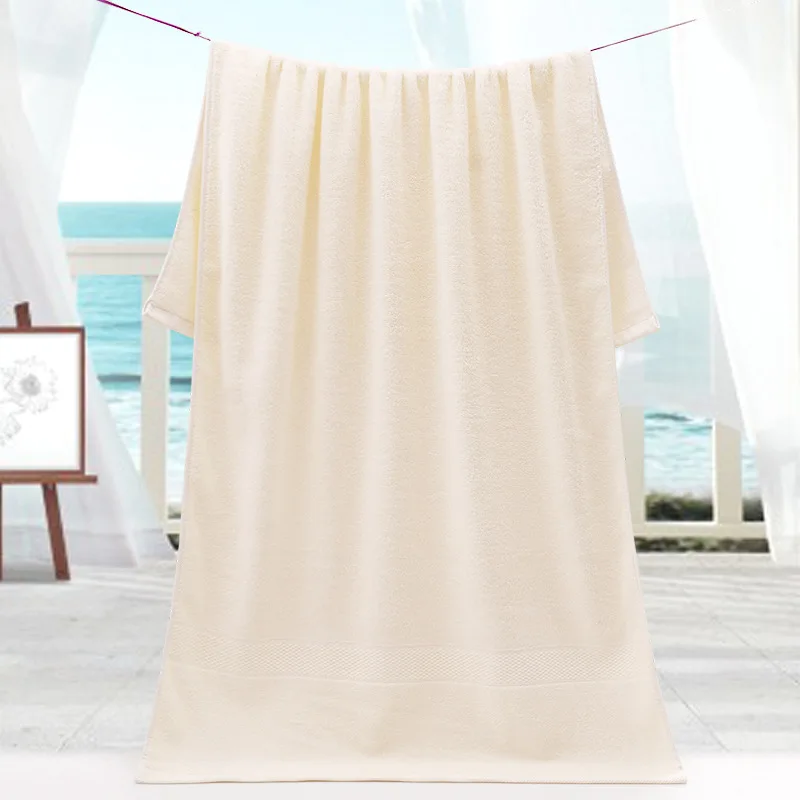 Off white bath towel Хлопковые Чехлы для полотенец для супермаркета, мочалка,, вышитые простые Чехлы для полотенец из хлопка - Цвет: Off white bath towel