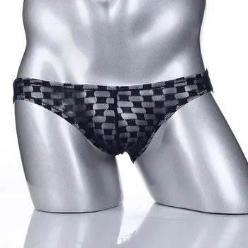 

Sexy Men Underwear Briefs Mesh Breathable Low-waist Male Panties Man Transparent Lingerie Cuecas U Convex Pouch Bikini Briefs