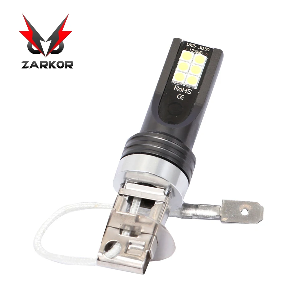 Zarkor H3 светодиодные лампы для противотуманных фар светильник s Авто головного средства ухода за кожей Шеи светильник противотуманные лампы дневного света светильник 24W 12V 3030 7000K холодный светильник 2000lm