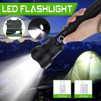 

LED Flashlight 70W Outdoor Portable LED Torch Light Camping Light USB Rechargeable For Hiking Riding Fishing