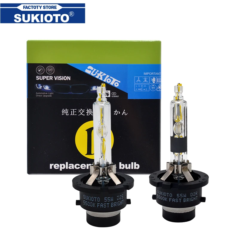 Ксеноновая HID Лампа для проектора SUKIOTO 2 шт. 55 Вт D2S D2R D4R D4S сменная лампа