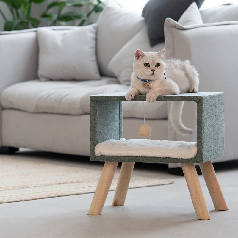 

Scandinavian Wind Cat Climbing Shelf Cat Nest Small Cat Tree Cat Shelf Cat Barrel Nest Solid Sisal Cat Scratch Board Cat Supplie