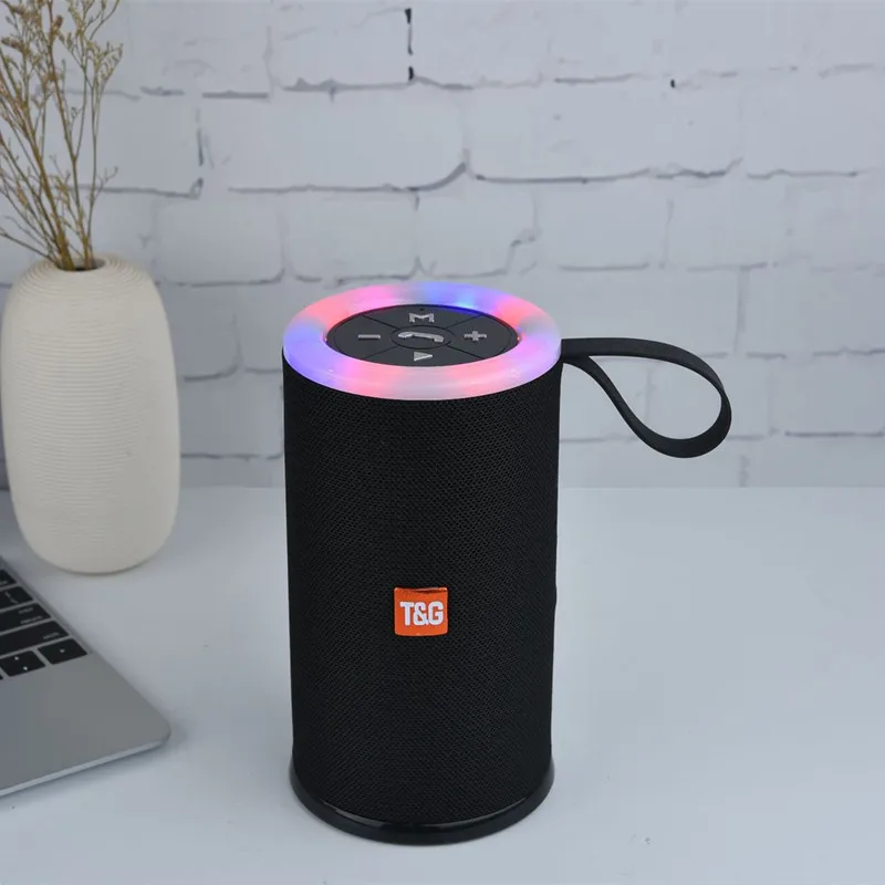 Bluetooth динамик беспроводной цилиндрический внешний вид круговой световой звук