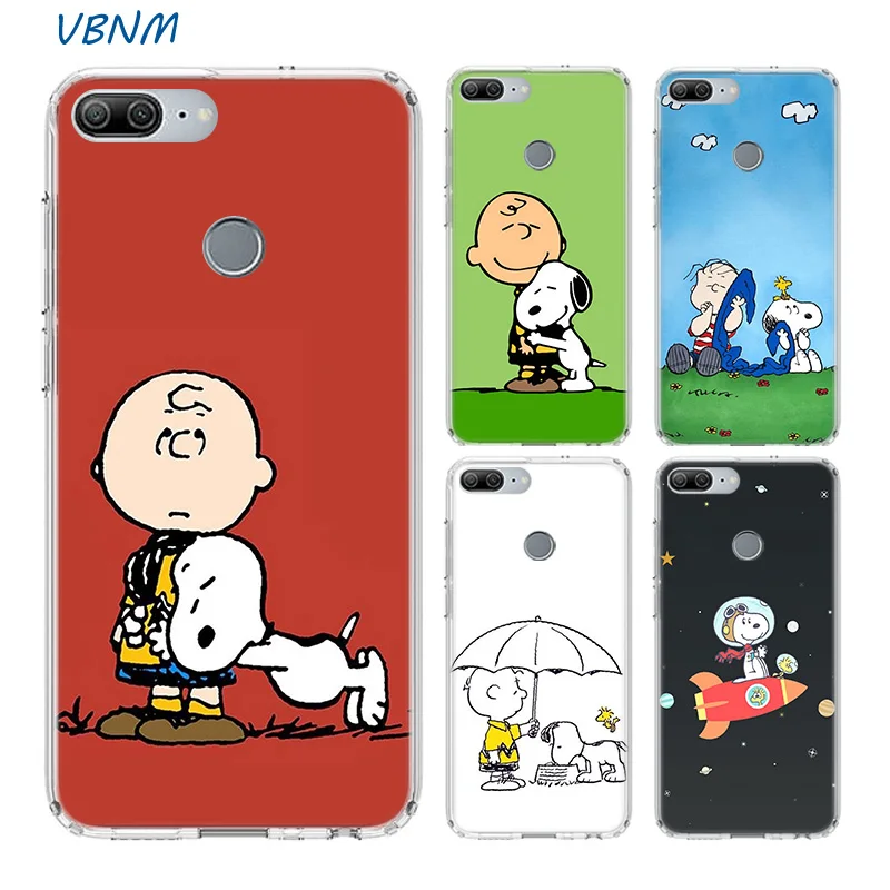 

Cute Puppy Snoopys Soft Fundas Heart Case For Huawei Honor 20 Pro 8X 9 10 lite 9X 8A 8C 8S V20 20i Y5 Y6 Y7 Y9 2019 Hull Cover