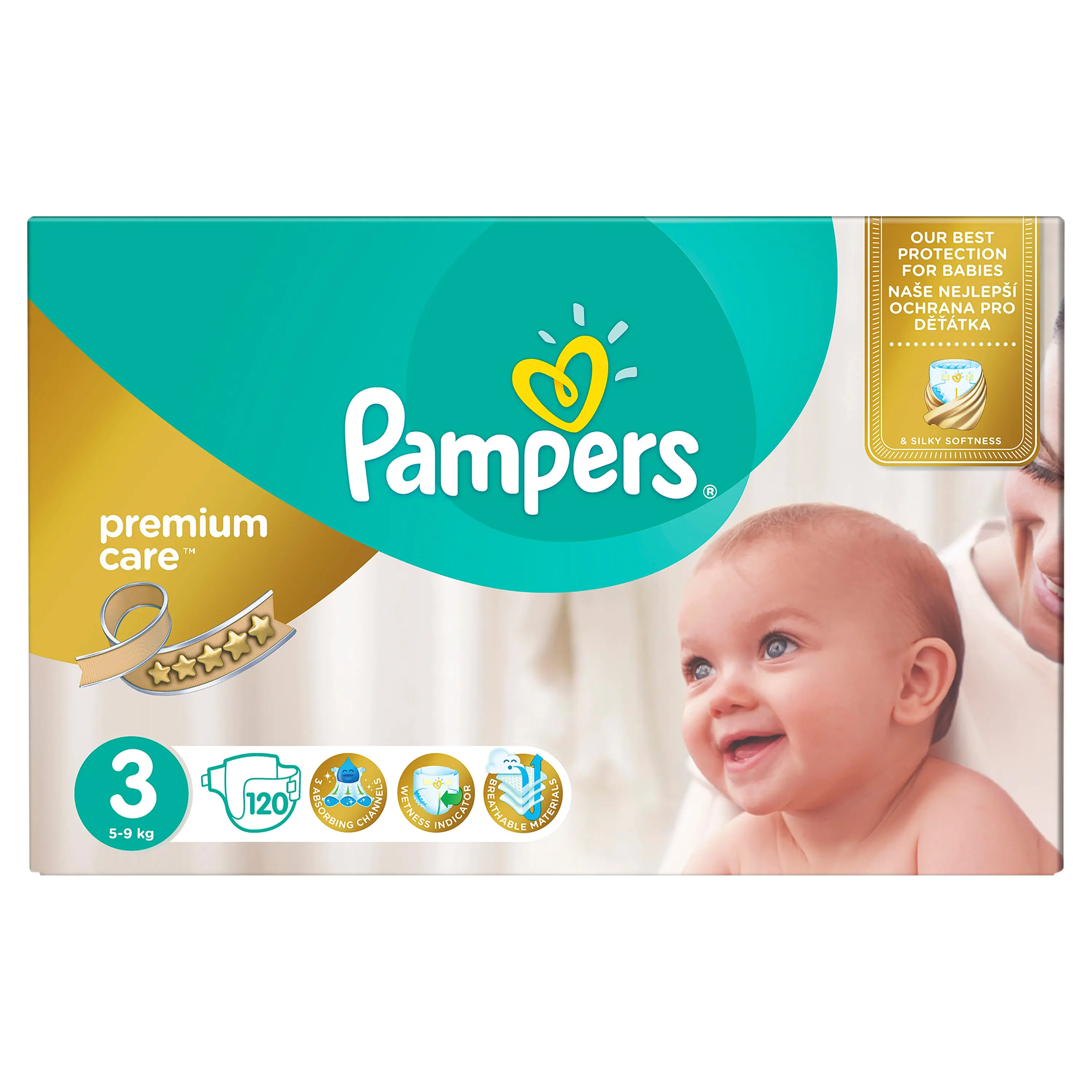 Подгузники Premium Care Midi (5-9 кг) Мега Упаковка 120 | Мать и