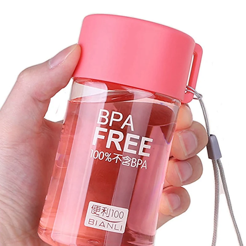 

150Ml Plastic Water Bottle Mini Cute Water Bottle For Children Kids Portable Leakproof Small Water Bottle With Rope