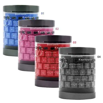 

NEW Wireless Bluetooth Keyboard Foldable Roll Up Silent 87key Keypads Soft Silicone Flexible Teclado For PC Huawei Iphone Tablet