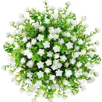 

HOT Artificial Flowers Fake Flowers Artificial Greenery Plants Eucalyptus Outdoor Bridal Wedding Bouquet for Garden, 5 Bunch
