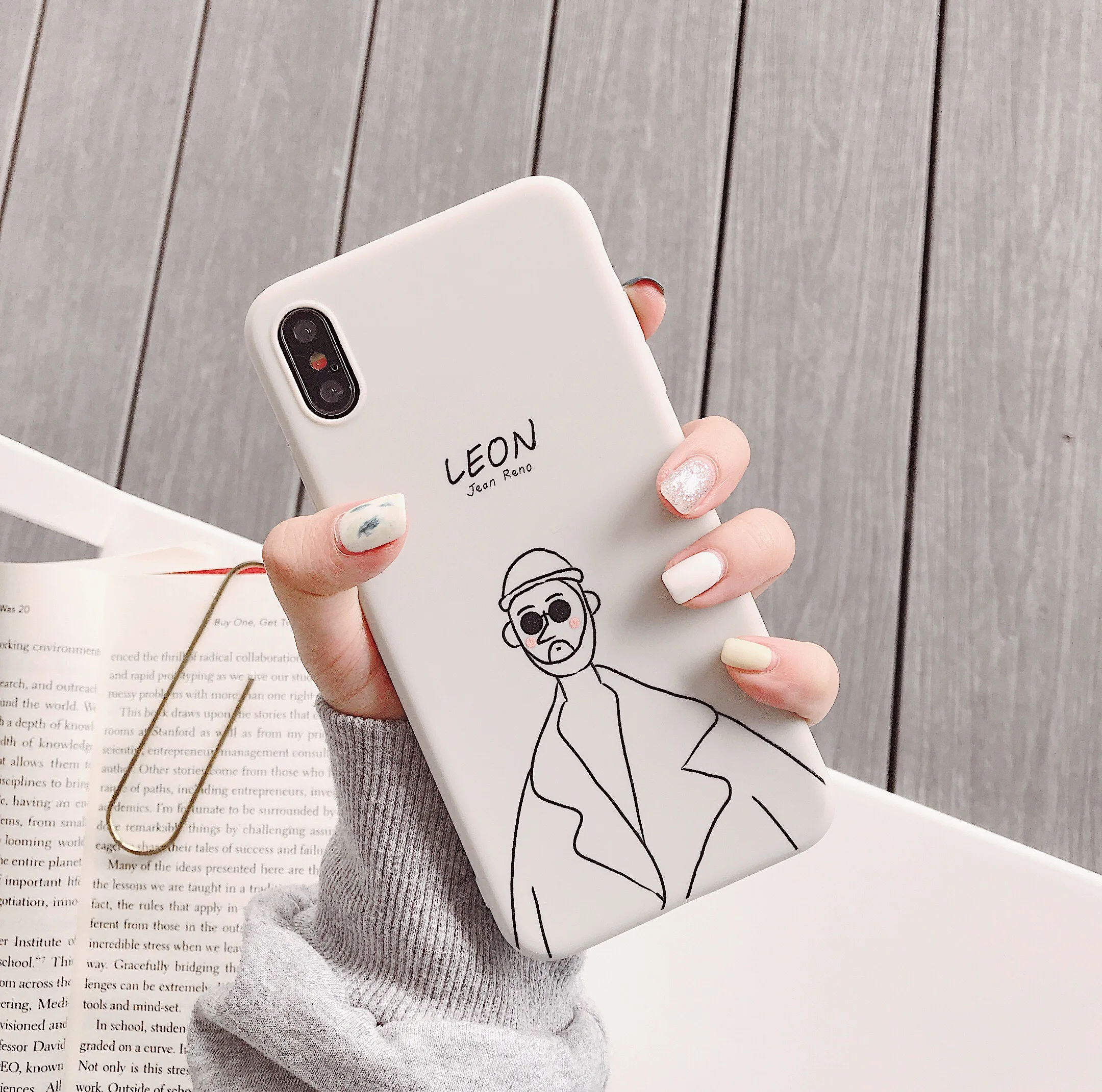 Leon Matilda чехол для iPhone 7 8 Plus coque 11 Pro 6 6S X XS Max XR силиконовый мягкий ТПУ задний