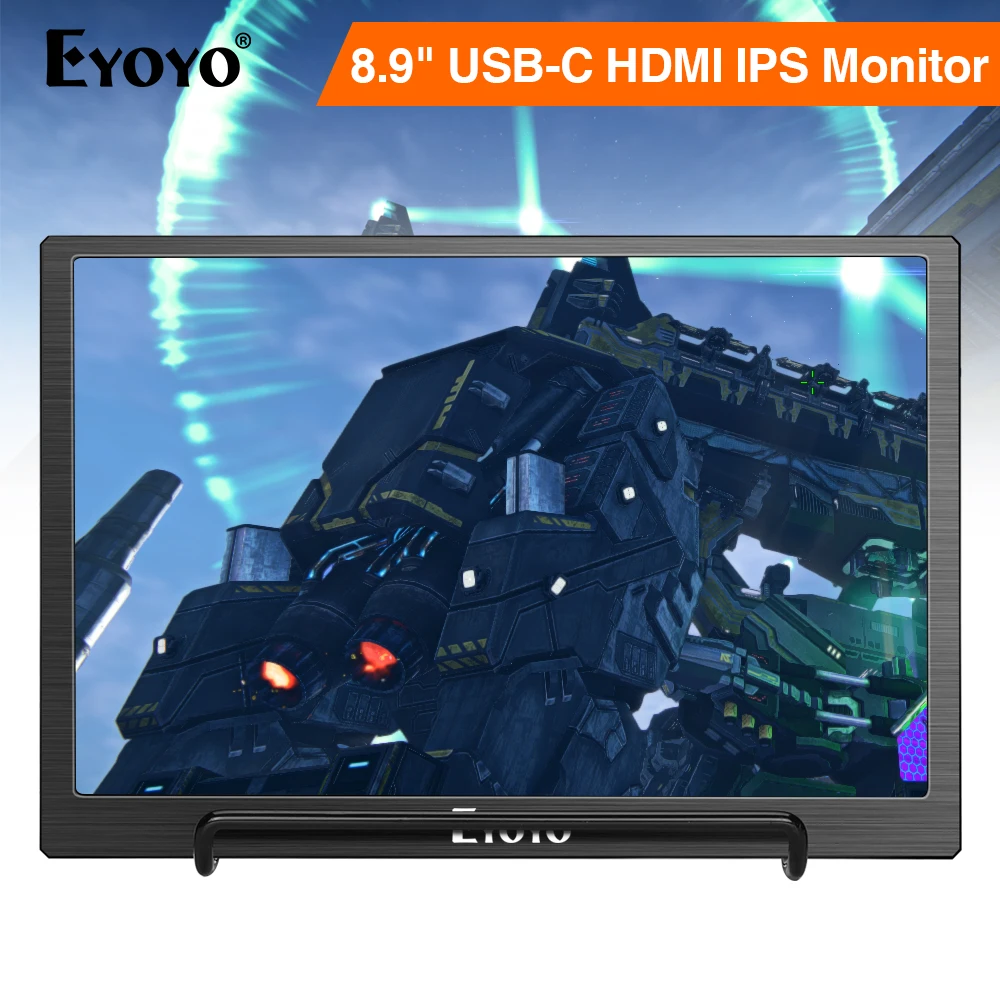 

Eyoyo 8.9 inch Portable USB-C Mini Monitor 1920x1200 IPS Display USB-C&HDMI Video Input compatible MAC Laptop Display