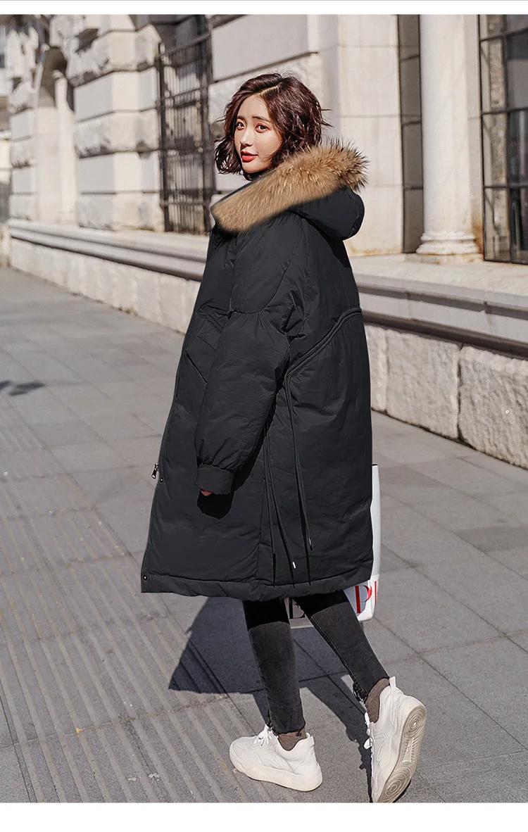 New Style Mid-length Slim Fit Slimming Elegant Solid Color Versatile Cotton Coat-Style