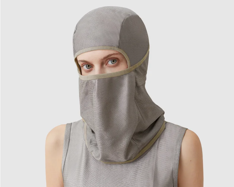 Protector de cabeza de fibra plateada 100% de cabeza contra radiación electromagnética para teléfono móvil, ordenador, TV, WIFI, EMF