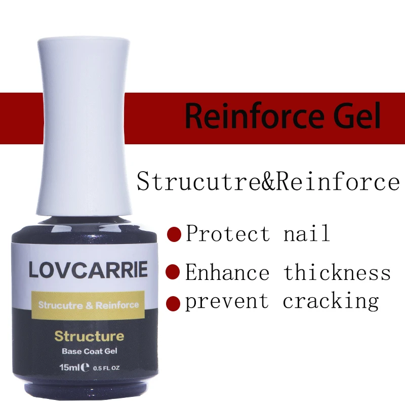 Nail Gel Primer Structure Base Coat Thick Rubber Reinforce Resin Hard Gellak 15ml For Nails Art
