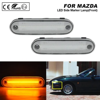 

FOR Mazda Miata MX-5 1990-2005 Clear Front LED side marker light Amber US Version 2X