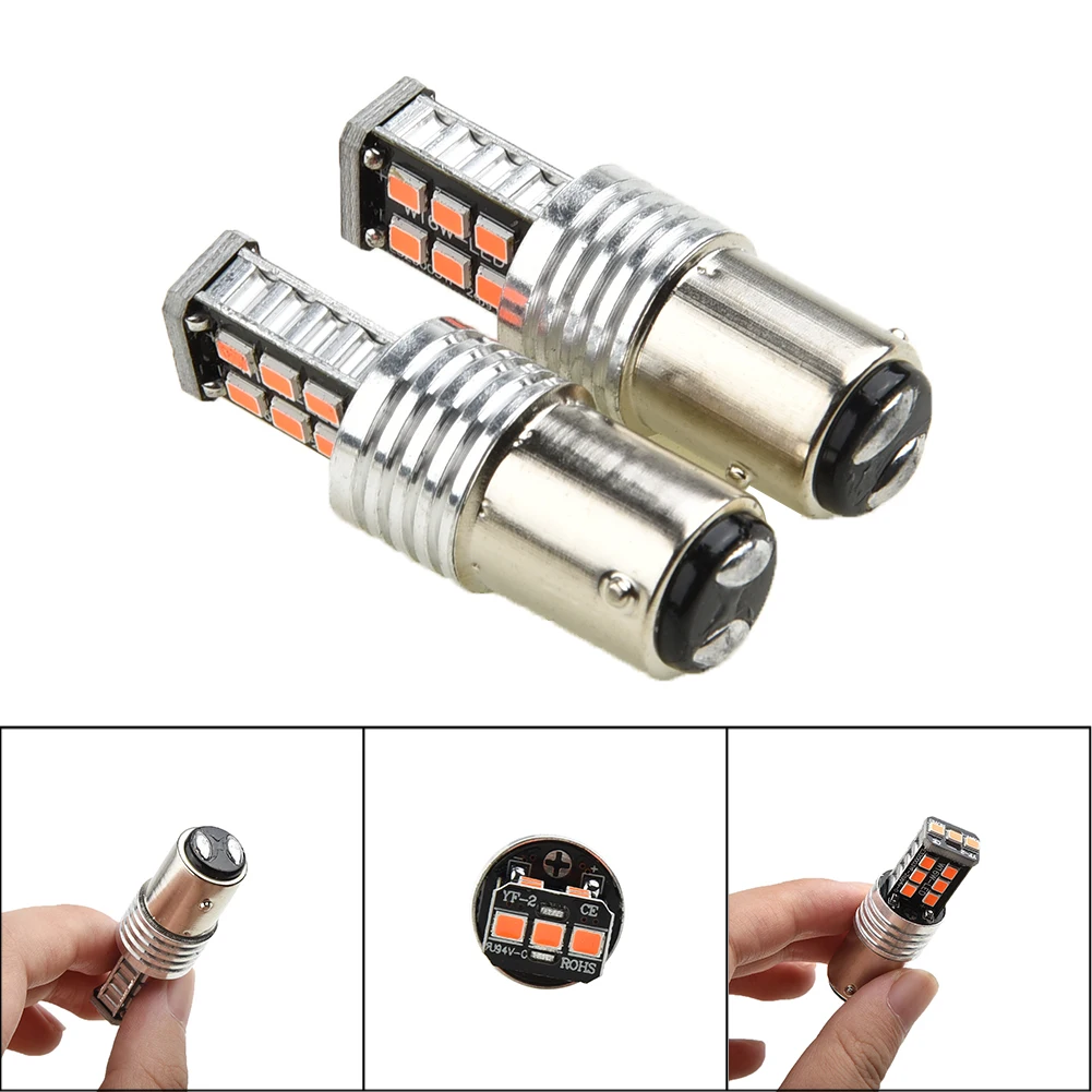 

Red Set 12V 15 LED 2835 Car Bulb Aluminum Canbus 2pcs 1157 Kit Durable Useful Stop Part Replace 2x Bright New Hot