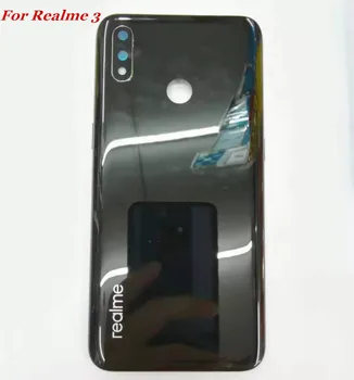 

10PCS 100% Original For Oppo Realme 3 Back Housing Back Cover With camera len Battery Case with logo For Realme 3 Replacement