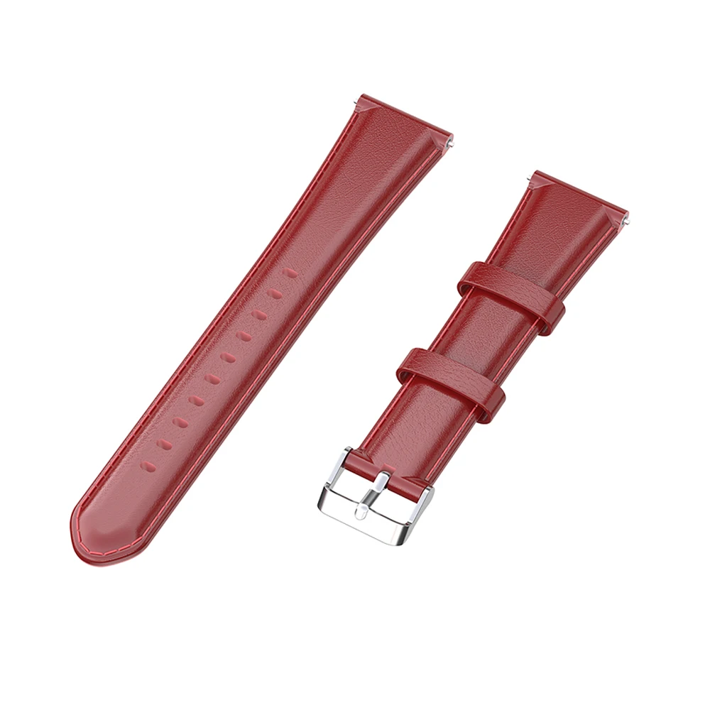 red 23 мм кожаный ремешок для Fitbit Versa 2, ремешок для наручных часов, Смарт-часы, ремешок на запястье, спортивный ремешок, сменный Браслет, аксессуары - Цвет: red