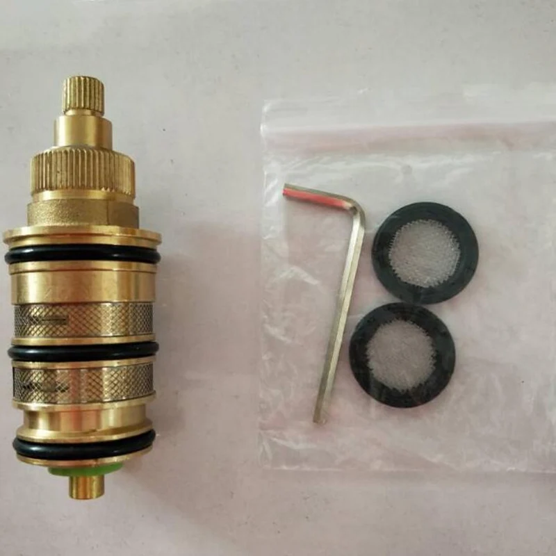 Best sale Brass Thermostatic Mixing Valve Temperature Control Ceramic Valve for Solar Water Heater Parts Ceramic Cartridge