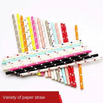 

25Pcs Color Paper Straw Wedding Decoration Ideas Drinking Straw Wedding Decoration Birthday Party Supply Stripe Green Straw