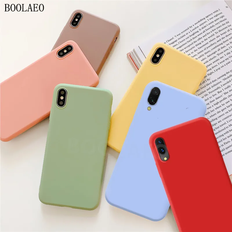 

Luxury Soft Matte Cases for iPhone 8 6 6s 7 plus X XR XS 11 PRO MAX phone Case Candy Fundas TPU Silicone Back Cover Capa Coque