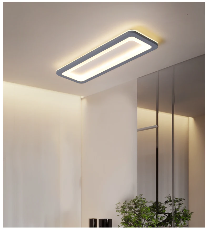 Dragonscence Modern Led Ceiling Lights For Bedroom Kitchen aisle Lights Plexiglass Long Strip Ceiling lamp lighting fixtures