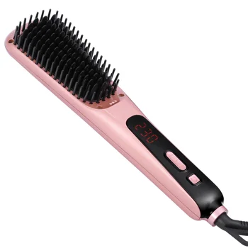 

ETEREAUTY Anti-Scald Anion Ceramic Hair Straightener Brush with EU Plug