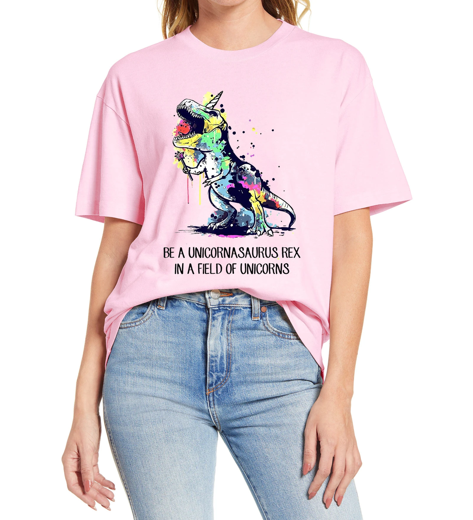 Camiseta con de unicornio para mujer, camisas de algodón Unisex, sudadera fresca exterior y - AliExpress