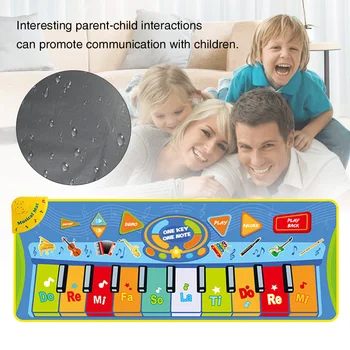 

Folding Educational Musical Toy Large Rectangle Non Slip Multifunctional Touch Keyboard Baby Kids Piano Mat Play Blanket Dancing