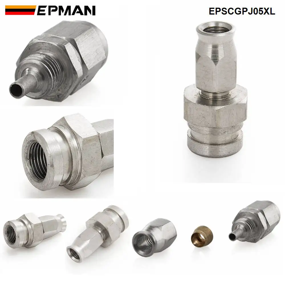Epman 1 pc an3 de aço inoxidável para um-3 em linha reta freio giratório mangueira termina montagem do carro epscgpj-5