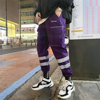 

Men Patchwork Cargo Pants Harem Joggers Harajuku Sweatpants Fashion Hip Hop Streetwear Trousers Japan Style Pants