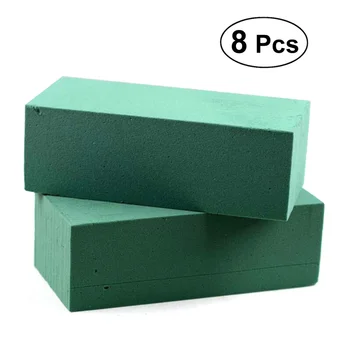 

8Pcs Floral Foam Bricks Green Styrofoam Blocks for Packaging Artificial Flowers or Plants (Random Color)
