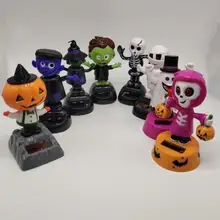 Хэллоуин Солнечный креативный качающийся головой кукла украшение автомобиля мультфильм украшение подарок ребенку новое поступление