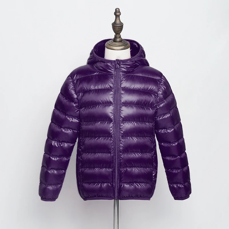Dark Purple Детские цветные зимние пуховики; верхняя одежда - Цвет: Dark Purple