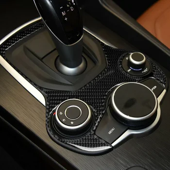 

Car Carbon Fiber Interior Gear Shift Panel Sticker For Romeo Giulia 2017 2019 Gear Shift Panel Trim Cover