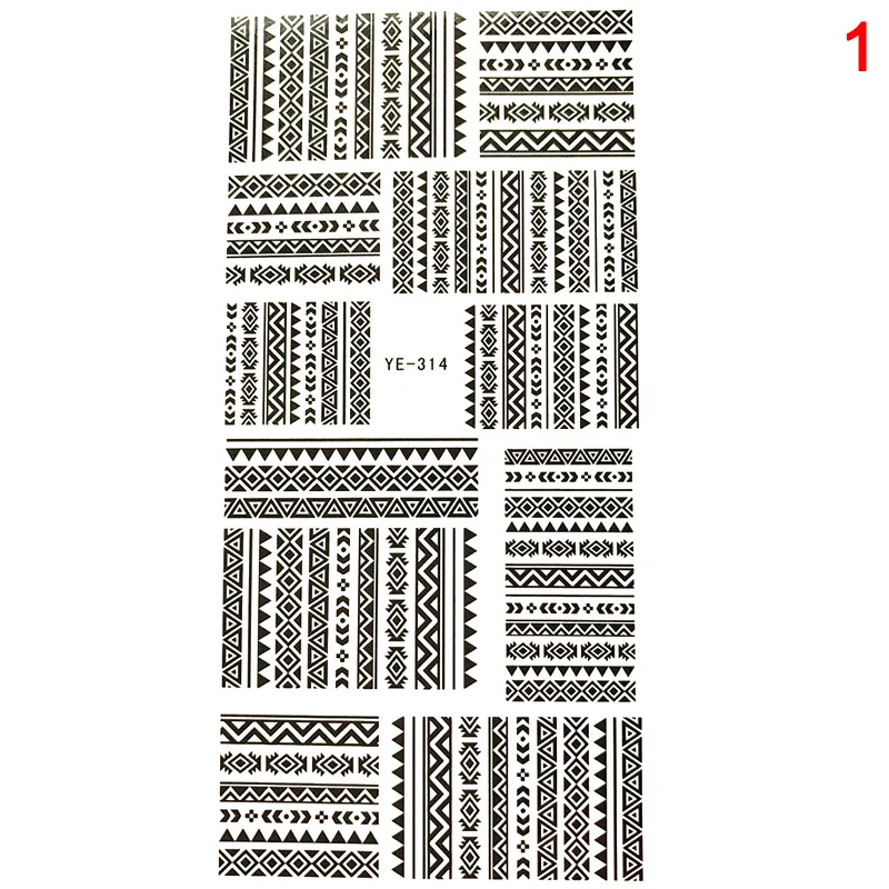 Новое поступление Профессиональные 1 лист наклейки для ногтей водонепроницаемые геометрические узоры наклейки для ногтей декор для ногтей DIY MSI-19