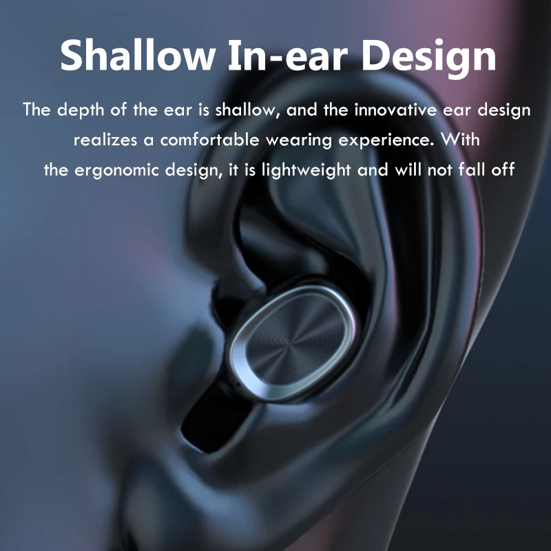 TWS Bluetooth Wireless Headphones with Mic Hifi Stereo Bluetooth Earphones Earbuds Sports Waterproof Wireless Headsets For Phone